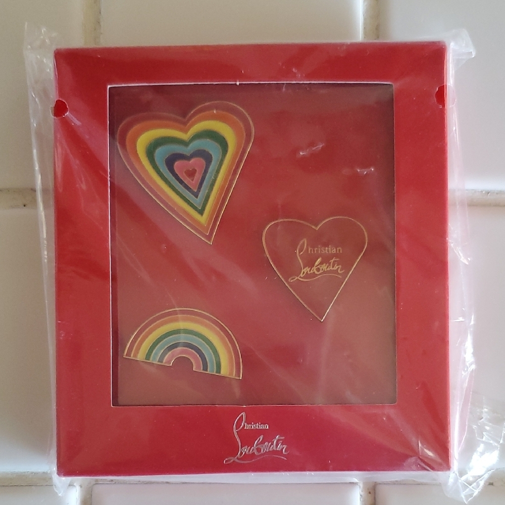 Christian Louboutin Multicolor Heart and Rainbow Set